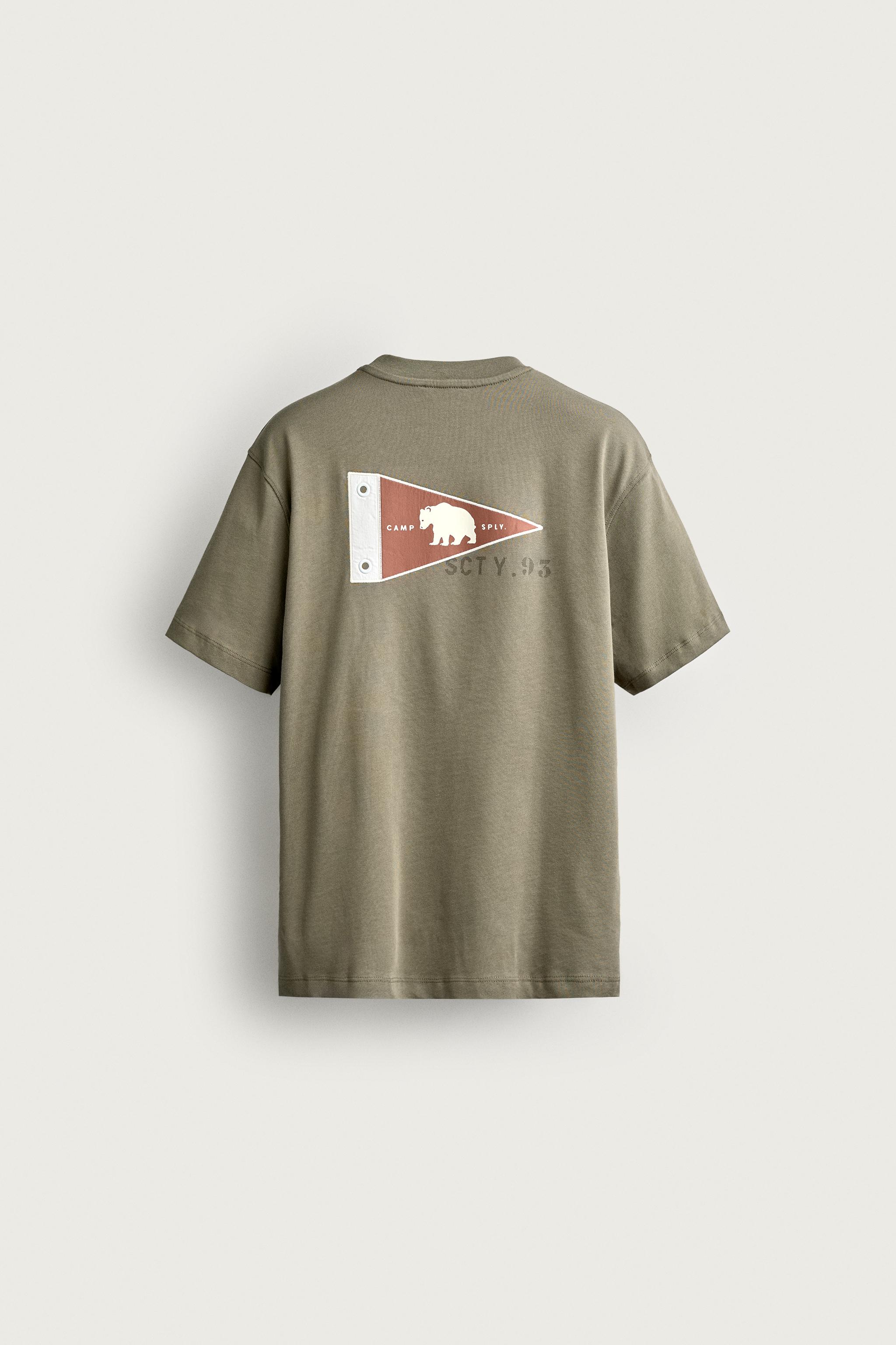 T-SHIRT REGULAR FIT À POCHE ÉTIQUETTE